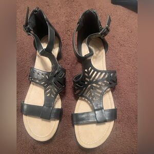 St. John's Bay Black Cutout Sandals